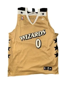 Adidas NBA Washington Wizards Jersey #0 Gilbert Arenas sz 3XL+2 swingman Gold LE - Picture 1 of 6