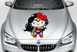 Calcomanía de vinilo para camión Hello Kitty Wonder Woman - Imagen 1 de 1