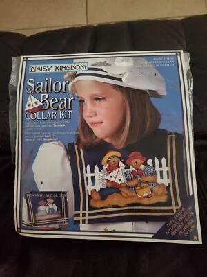 Vintage Simplicity Daisy Kingdom Sailor Bear Kid's Designer Collar Kit NIP - Image 1 of 3