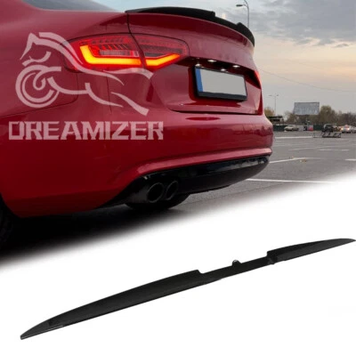 For Audi A3 S3 A4 A4L S4 V8 Gloss Rear Roof Trunk Spoiler Lip Tail Wing Ducktail - Image 1 of 4