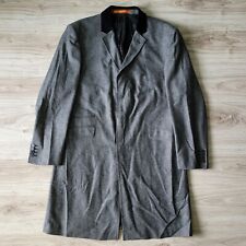 Ben Sherman men's Size XL-XXL Wool Coat Gray Black Herringbone Pattern Buttons