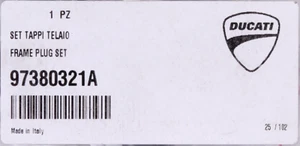 Genuine Ducati Frame Plug Set Part Number - 97380321A - Picture 1 of 2