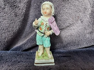 Antique Signed (GOOD CONDITION) 11 cm German Porcelain Girl Figurine Figure - Picture 1 of 13