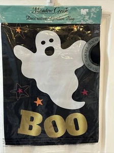 Geist Garten Flagge Halloween Boo! 12,5x 18" Nylon schwarz - Bild 1 von 3