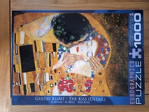 GUSTAV KLIMT:  THE KISS (DETAIL) : 1000 PIECE JIGSAW GUARANTEED COMPLETE - Picture 1 of 3