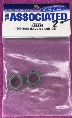 Team Associated 10x19x5mm Bearing (2) ASC25235 25235 RC Ball Bearings AE - Image 1 of 2