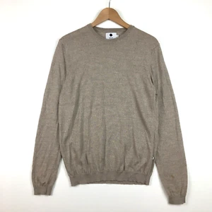 NN07 Jersey Hombre Pequeño Beige NUEVO BARCA Lana Tejido Cuello Redondo Pullover - Imagen 1 de 11
