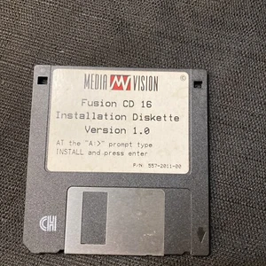 Vintage Computer Software Media Vision Fusion CD 16 Install Disc Version 1 - Bild 1 von 2