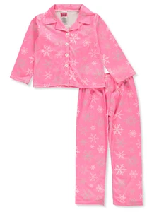Angel Face Girls' 2-Piece Snowflake Coat Pajamas Color: coral Size: 4 - Picture 1 of 5