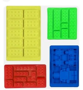 Silicone Brick Blocks Robot Man Ice Cube Mould Tray Jelly Chocolate Candy Mould