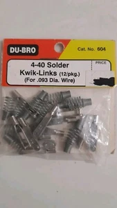 Du-Bro /Dubro. 604 Bulk Solder Kwik-Links 4-40 - Picture 1 of 1
