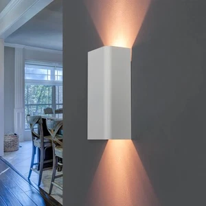 Aplique De Pared De Metal Interior Up Down GU10 Blanco Moderno Iluminación - Imagen 1 de 8