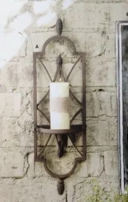 Southern Living at Home One Metal Cordova Candle Sconce Taper Pillar - Image 1 of 4