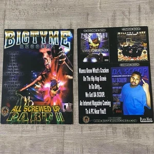 Juego de 2 volantes DJ Screw Bigtyme Records todo atornillado parte II G-RAP - Imagen 1 de 3