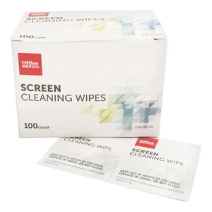 Office Depot Brand Screen Individually Wrapped Cleaning Wipes, Box Of 100 - Picture 1 of 4