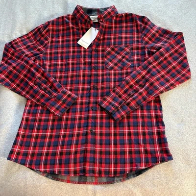 Sovereign Code Red Black Grey Plaid Men's Long- Sleeve Flannel Shirt Medium - Image 1 of 4