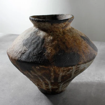 Rusty Ceramic Vase, Wabi Sabi Decorative Pottery Flower Vase for Centerpieces... - Image 1 of 4