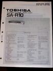 Toshiba SA-R10 Stereo Tuner Amplifier Service Manual
