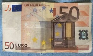 Billet 50 Euros 2002 Série X Signé Jean-Claude Trichet
