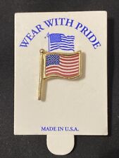 AMERICAN FLAG PIN GOLD - United States Flag for Lapel, Tie Pin - Made in USA