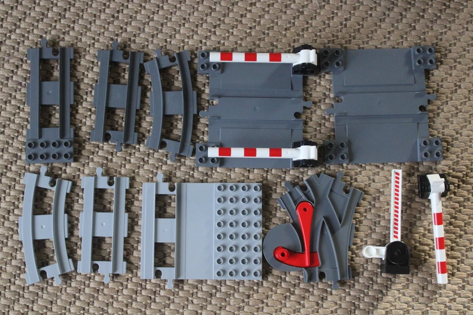 Duplo Gray Train Tracks U PICK Intersection Switch Straight Crossing Thomas Gate - Image 1 of 1