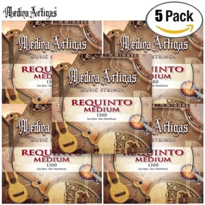 5-PACK Medina Artigas 1300 Nylon Silver Plated Requinto Strings Medium Tension - Picture 1 of 1