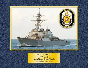USS Ross DDG 170 individueller personalisierter Druck von US Navy Schiffen einzigartiges Geschenk - Bild 1 von 12
