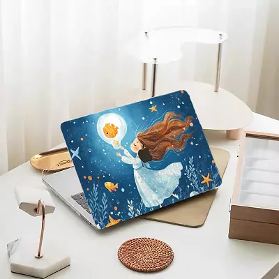 Dreamy Mermaid Inspired MacBook Pro Air Case Girl Fish Stars Apple M4 13in 15in - Image 1 of 4