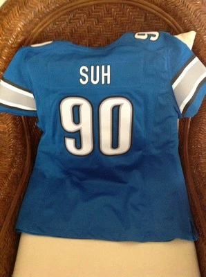 Nike ndamukong suh #90  Detroit Lions Nfl Jersey NWT Size XL women's - Image 1 of 4