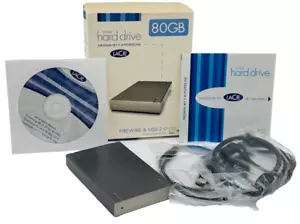 LaCie Porsche 80GB Externe Festplatte mit Firewire USB 2.0 CD Win XP Mac 9 NOS - Bild 1 von 11