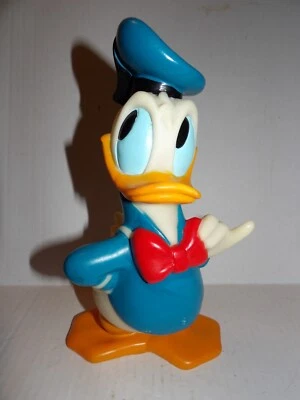 Vintage Disney Donald Duck Coin Bank Piggy Bank by Illco Rubber 12" With Stopper - Image 1 of 3