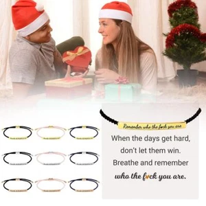 Remember Who The Fuc* You Are Motivational Tube Bracelet Hot - Picture 1 of 23