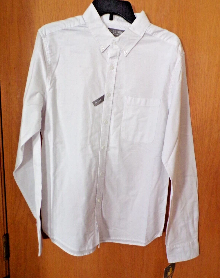 Camisa Oxford Blanca Manga Larga ~ Tallas Surtidas para Hombres ~ Nueva con Etiquetas ~ Falls Creek Foto 1 de 1