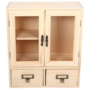Massivholz Home Storage Box Desktop-Schrank Für Zu Hause Schreibtisch Organizer - Bild 1 von 12