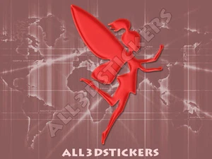 Adesivo Resinato Effetto 3D Fata - Colore Rosso 120x80 mm. - Picture 1 of 1