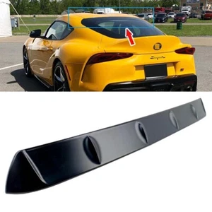Glossy Black For TOYOTA GR Supra 5th J29 2D Liftback V Look Roof Spoiler Fins - Picture 1 of 6