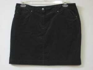 Falda Corta Recta de Pana Elástica Carbón Eileen Fisher L Nueva con Etiquetas $178 - Imagen 1 de 1