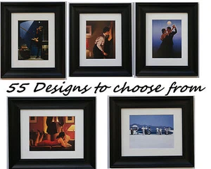 Jack Vettriano Framed Art Prints 33cm x 28cm 55 design choose Chunky BLACK frame - Picture 1 of 66