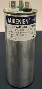 Aukenien AC Capacitor Dual Run 40/5 MFD 370V 440VAC CBB65B 59/60Hz PCB E187356 - Picture 1 of 4