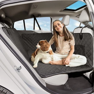 Dog Car Seat Cover Hard Bottom Back Seat Extender for Dogs, Large Space Dog Car - Picture 1 of 7