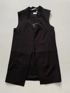 White House Schwarzmarkt Weste Damen 2 schwarz Topper vorne offen Herrenbekleidung lang - Bild 1 von 7