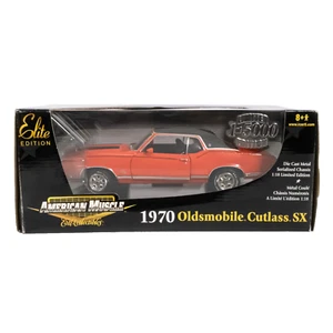 American Muscle Elite 1/18 Scale 1970 Oldsmobile Cutlass SX Orange/Black Top - Picture 1 of 12