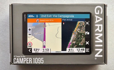 NAVIGATORE GARMIN CAMPER 1095 DISPLAY 10" WIFI TRAFFIC METEO NUOVO OCCASIONE! - Bild 1 von 4