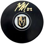 Michael Amadio Autographed Vegas Golden Knights Logo Hockey Puck Coa Igm Signed