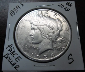 1934-S San Francisco Mint Rare Silver Peace Dollar ⭐2029⭐V6⭐ - Picture 1 of 2