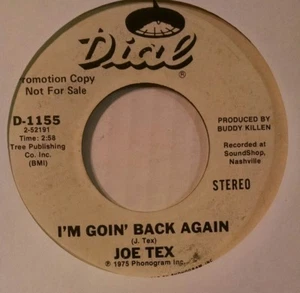 Joe Tex ~My Body Wants You / I'm Goin Back Again 7 45 DIAL 1145 Promo Soul Funk - Picture 1 of 2