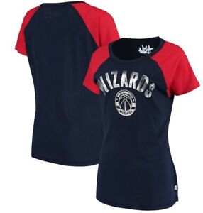 Washington Wizards Touch by Alyssa Milano Wanna Win Glitter Raglan Navy T-Shirt