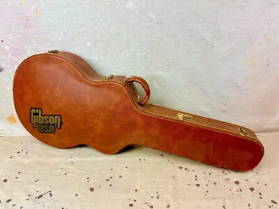 1980-е Gibson США коричнево-розовый TKL полу полый корпус гитары чехол ES-335 винтажный - Изображение 1 из 4