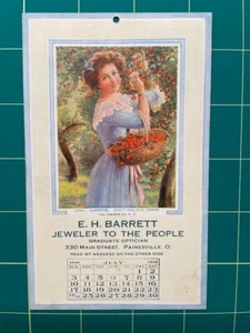 Jeweler advertising postcard with calendar for July, 1910 - Painesville, OH - Picture 1 of 2