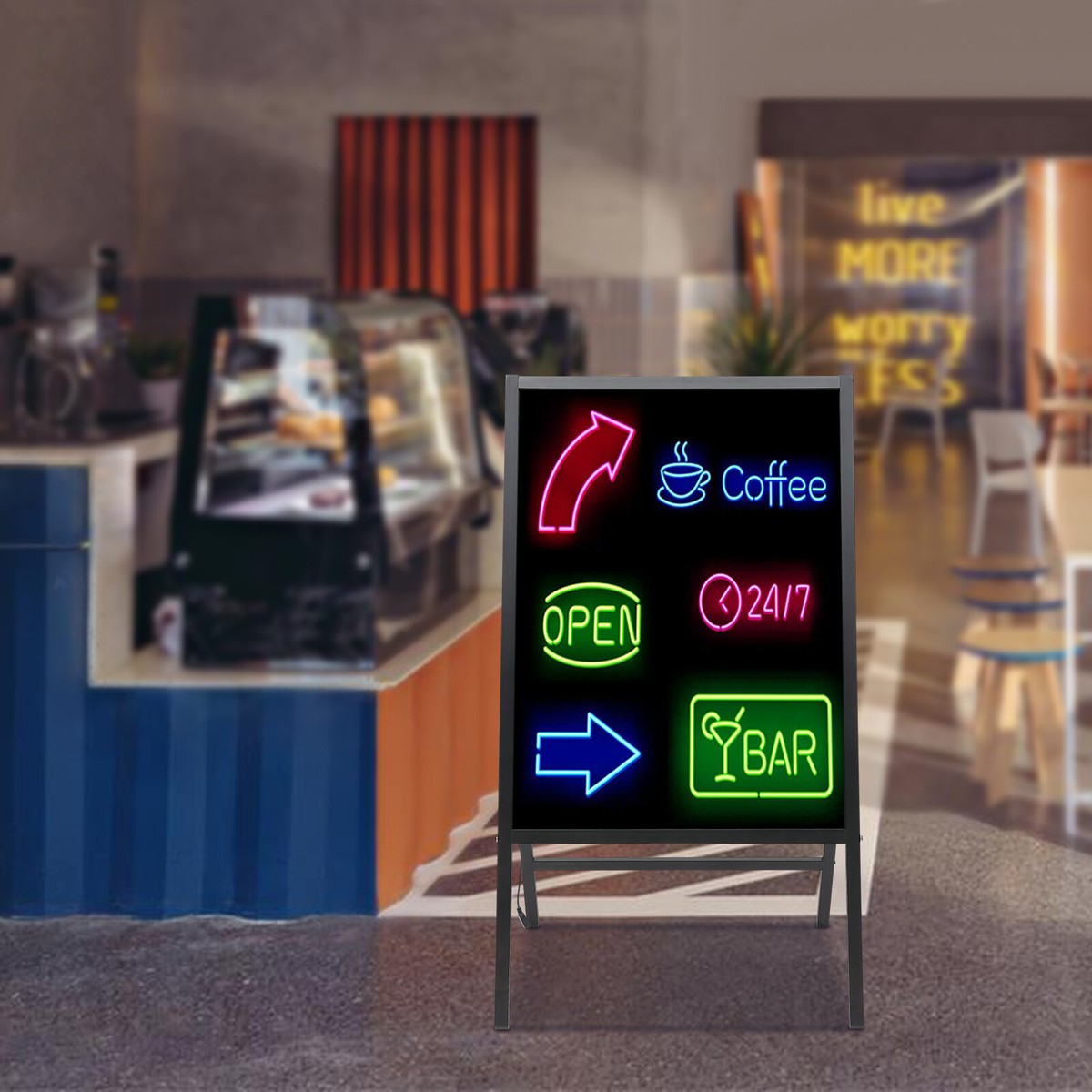 Led Writing Board 60x80cm LED Message Writing Board With Remote - Neon ...